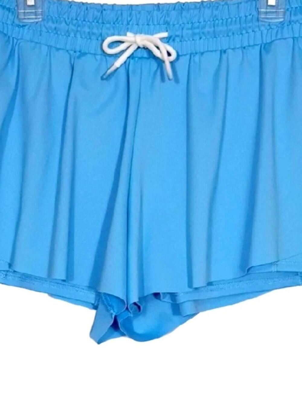 Balance Collection Penelope Athleisure Shorts "Azure Blue" Women's L | NWT